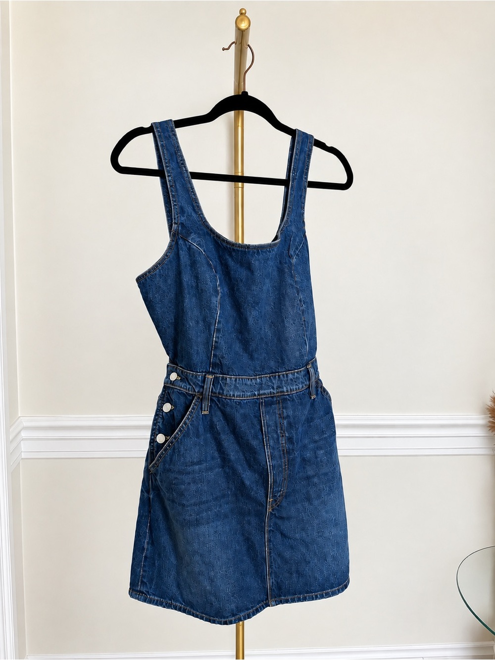New with tags MOTHER / MOTHER Superior denim mini dress, size XL